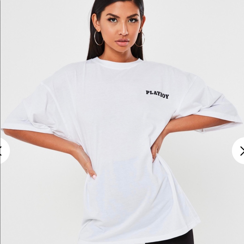 🔄 Playboy White Drip Bunny T-Shirt - Picture 2 of 5